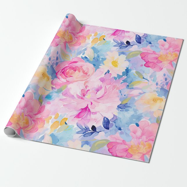 Coastal Grandmother Floral Garden Aesthetic Gift Presentpapper (Utrullad)