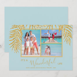 Coastal Handflatan Photo Collage jul Julkort