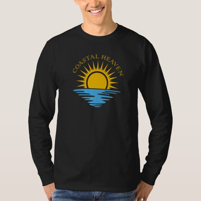Coastal Heaven Sun Surf Ocean Tropical Oasis Premi T Shirt (Framsida)