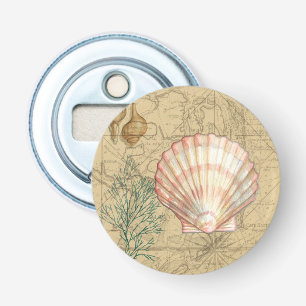 Coastal Karta Collage Flasköppnare