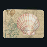 Coastal Karta Collage iPad Mini Skydd<br><div class="desc">Det finns inget som liknar karta i havslivet. Denna genomskinliga insamling av dessa kontrollceller kommer att gå underbar på alla produkter. Det ge är en vintage som känner för bilden och fångar upp havets liv under vattnet. Det omfattar en rosa och ett vitt säsongskal i rand och en havsliknande snäcka...</div>
