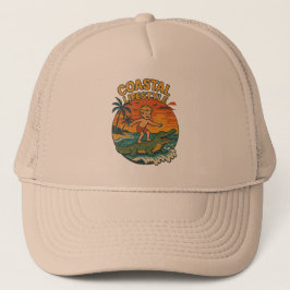 Coastal Lifestyle Gator Surfing - Retro Surf Beach Keps