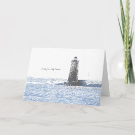 Coastal Lighthouse & Atlantic Ocean Nautical Theme Kort