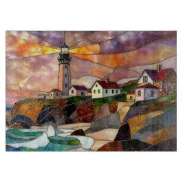 Coastal Lighthouse Cutting Board Beach Decor