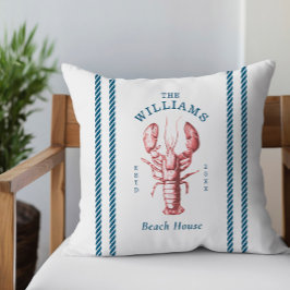 Coastal Lobster Beach House Dekorativ kudde
