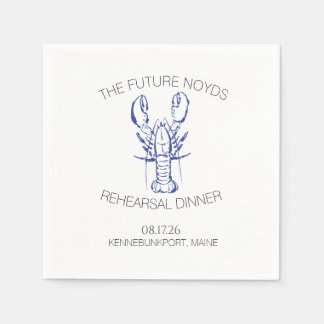 Coastal Lobster Wedding Rehearsal Dinner Sticker Pappersservett