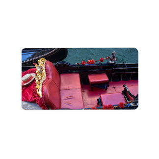 Coastal Luxury Gondola in Venice Adressetikett