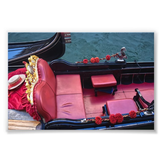 Coastal Luxury Gondola in Venice Fototryck (Framsidan)