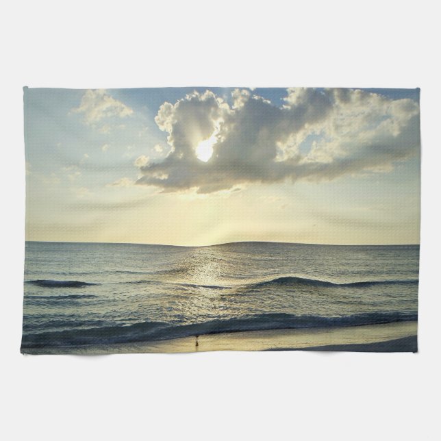 Coastal Morning Over Still Waters Kökshandduk (Horisontell)