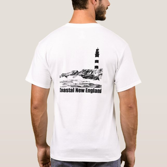 Coastal New England Lighthouse T Shirt (Baksida)