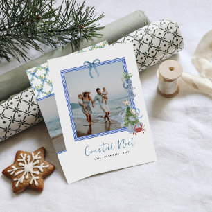 Coastal Noel Elegant Julfotografi med Kusttema Julkort