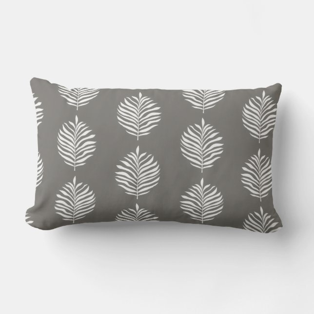 Coastal Palm Leaf Pattern Foghorn Throw Pillow Lumbarkudde (Framsida)
