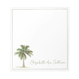 Coastal Palm Tree Personalized Anteckningsblock