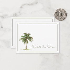 Coastal Palm Tree Personalized Anteckningskort