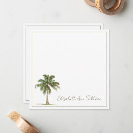 Coastal Palm Tree Personalized Anteckningskort
