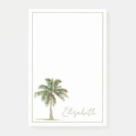 Coastal Palm Tree Personalized Post-it Block
