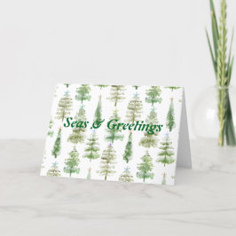 Coastal Pines Holiday Seas and Greetings Julkort Helgkort