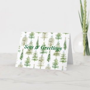 Coastal Pines Holiday Seas and Greetings Julkort Helgkort