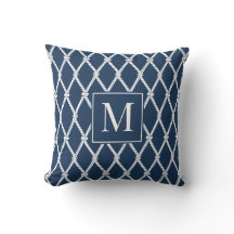 Coastal Preppy Marin Monogram – Marinblå & Vit