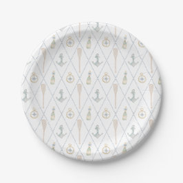Coastal Sailboat Paper Plates