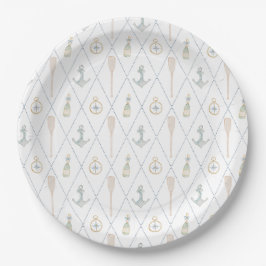 Coastal Sailboat Paper Plates
