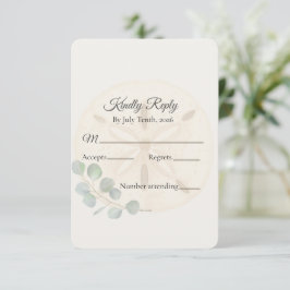 Coastal Sand Dollar Wedding OSA Kort