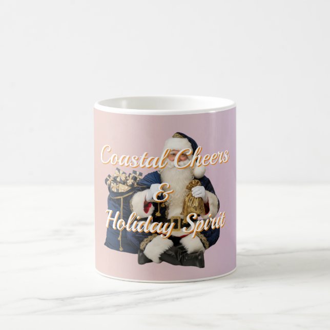Coastal Santa Holiday Spirit Mug - Blue Velvet  Kaffemugg (Center)