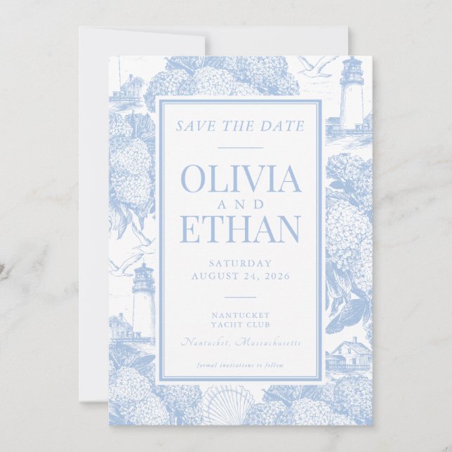 Coastal Save the Date Inbjudningar (Framsida)