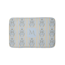 Coastal Seahorse Cameo Blue Cream Strip Monogram