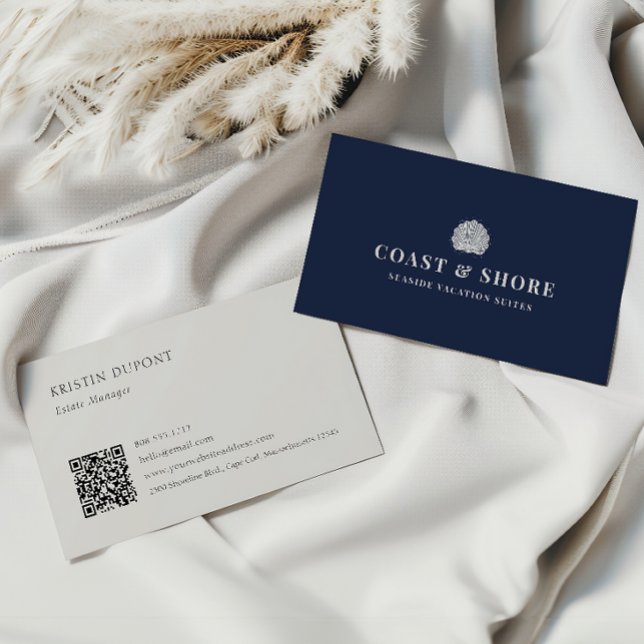 Coastal Seashell Brand Logo Visitkort (Skapare uppladdad)