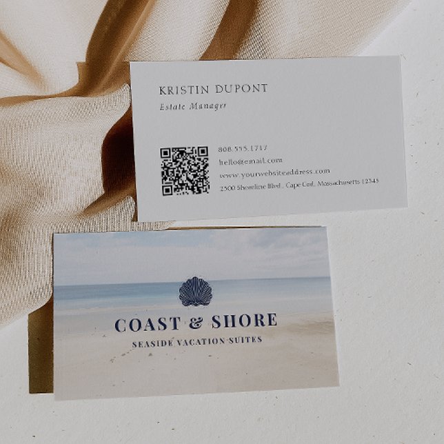 Coastal Seashell Brand Logo Visitkort (Skapare uppladdad)