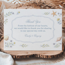 Coastal Seashell Floral Appreciation Tack Kort