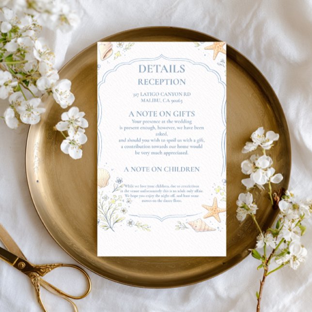 Coastal Seashell Floral Response OSA Kort (Skapare uppladdad)