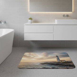 Coastal Serenity Lighthouse Bath Mat Badrumsmatta