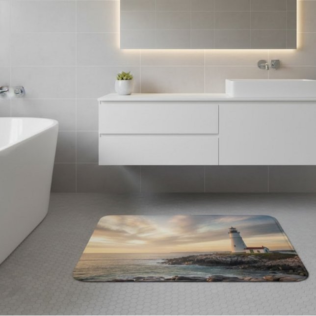 Coastal Serenity Lighthouse Bath Mat Badrumsmatta (Skapare uppladdad)