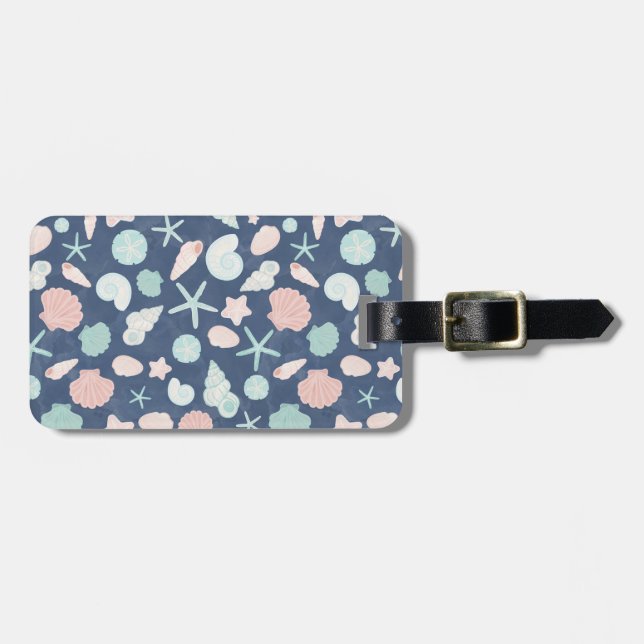 Coastal Shells Beach & Ocean Design Bagagebricka (Horisontell Framsida)
