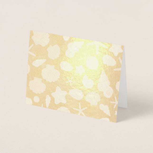 Coastal Shells Beach & Ocean Design Folierat Kort (Framsida)