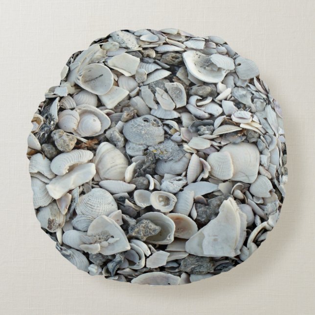 Coastal Shells Round Accent Rund Kudde (Framsidan)