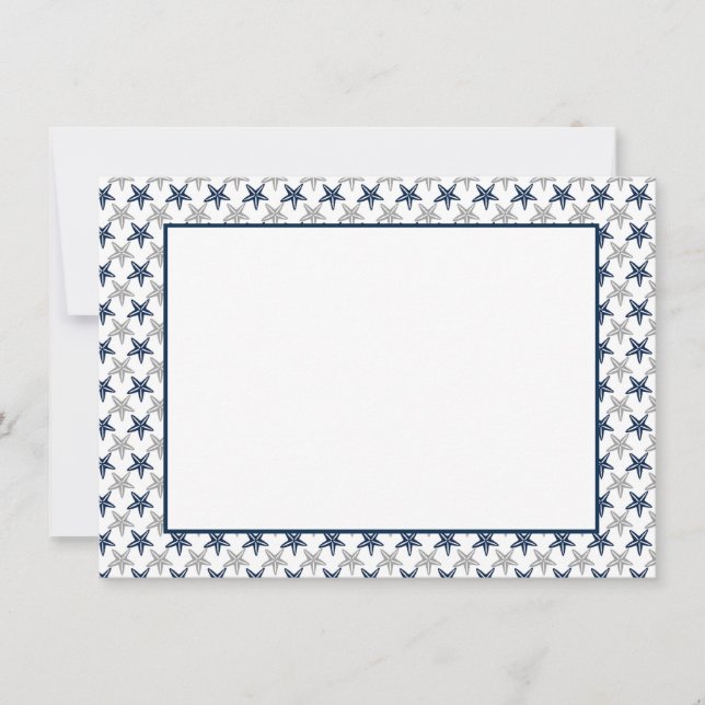 Coastal Starfish Flat Note Card  Anteckningskort (Framsida)