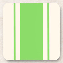 Coastal Stripe Coaster - Lime & Cream