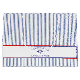 Coastal Stripe Monogram Boat Name Design