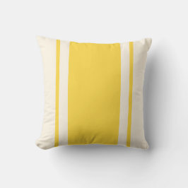 Coastal Stripe Throw Pillow – Yellow & Cream Kudde