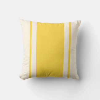 Coastal Stripe Throw Pillow – Yellow & Cream Kudde