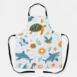Coastal Summer All-Over Print Apron Gift
