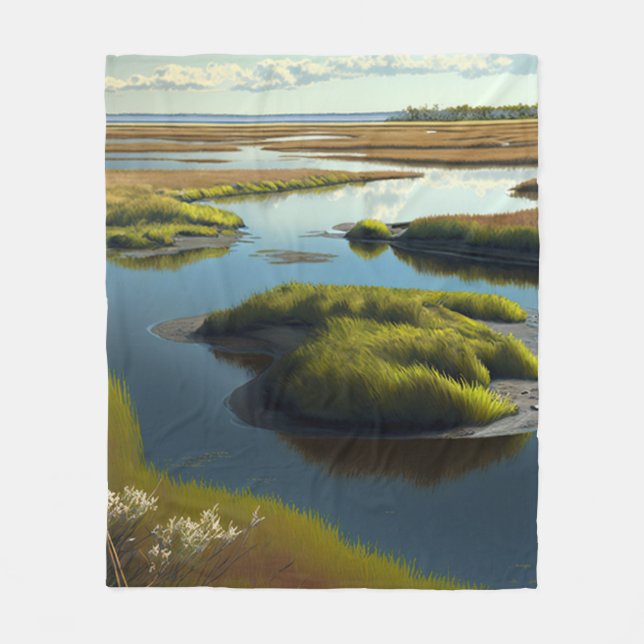 Coastal Tranquility Fleecefilt (Framsidan)