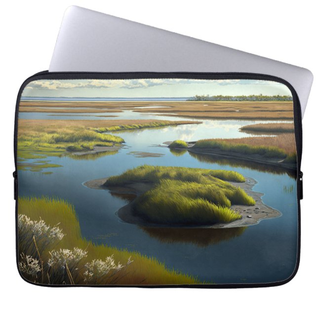 Coastal Tranquility Laptop Fodral (Framsidan)