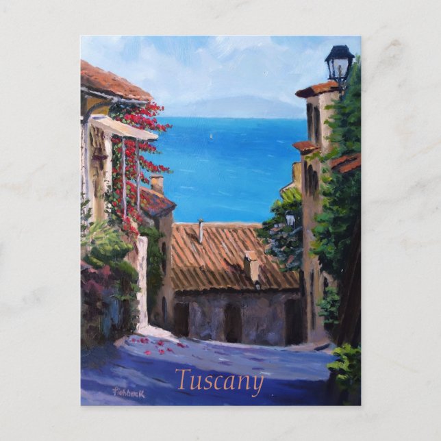 Coastal Tuscany Street View Helg Vykort (Framsida)