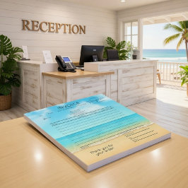 Coastal Vacation Property Receipt Pad Anteckningsblock