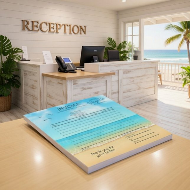 Coastal Vacation Property Receipt Pad Anteckningsblock (Skapare uppladdad)