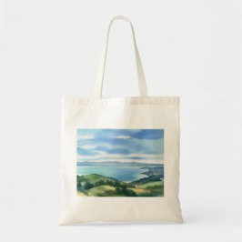Coastal Watercolor Bag Tygkasse